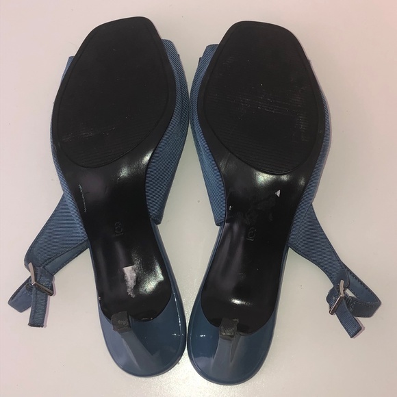 COACH and Four Blue Peep Toe Heels Pumps Shoes ((size 6)) - Picture 8 of 8